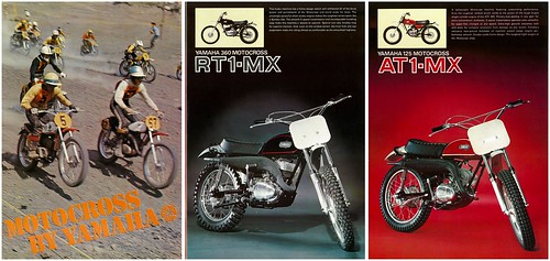 YAMAHA Brochure RT1 RT1-MX DT1 DT1-MX AT1 AT1-MX MX 1971 Sales Catalog REPRO 