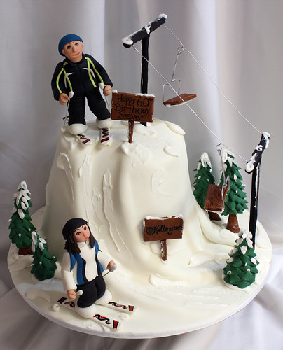 Ski Slope Cake