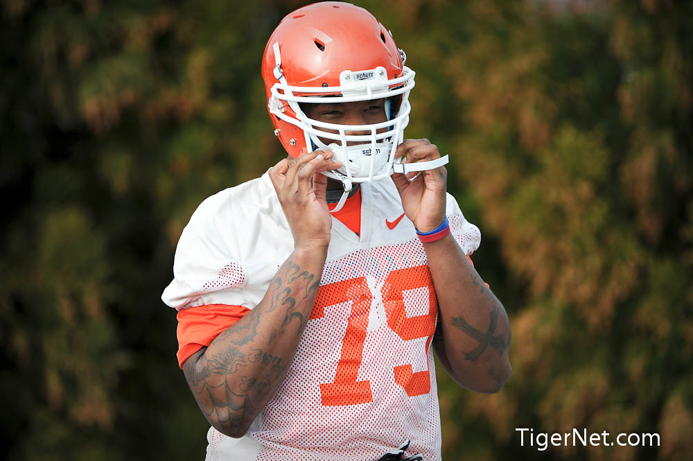 Clemson Football Photo of Isaiah Battle and practice