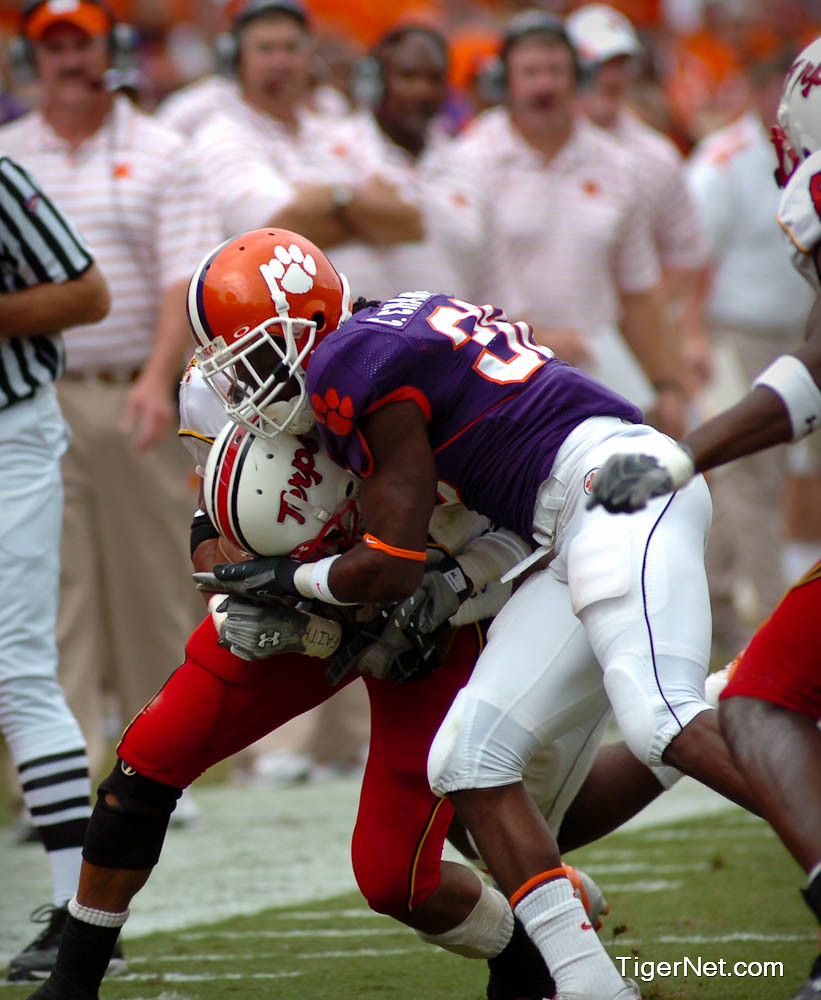 Clemson Football Photo of Chris Chancellor and Maryland