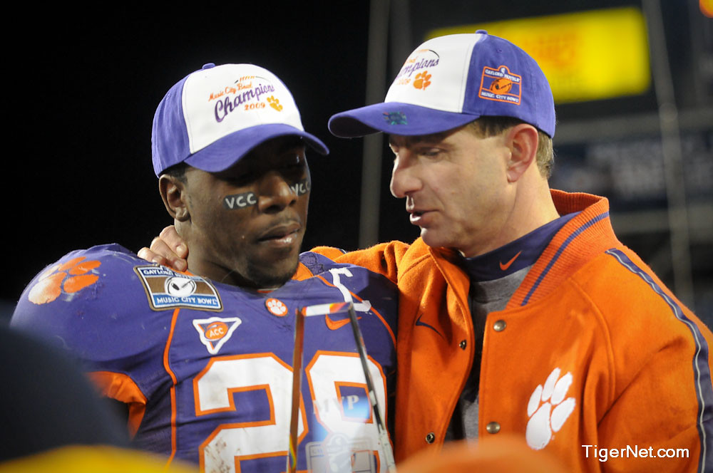 Clemson Football Photo of Bowl Game and CJ Spiller and Dabo Swinney and kentucky