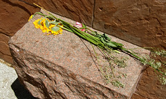 Flowers left at Armed Forces Memorial • <a style="font-size:0.8em;" href="http://www.flickr.com/photos/34843984@N07/15358325997/" target="_blank">View on Flickr</a>