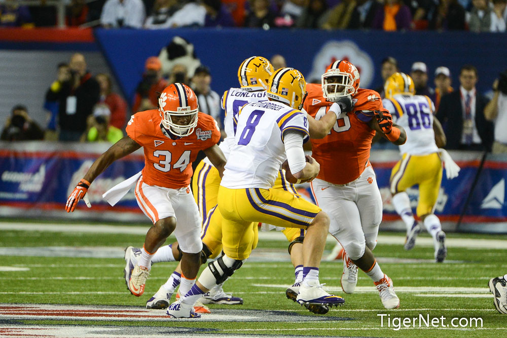 Clemson Football Photo of Bowl Game and lsu and Quandon Christian