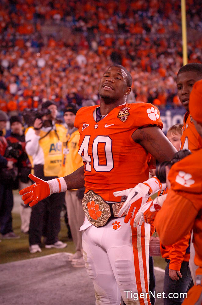 Clemson Football Photo of accchampionship and Andre Branch and celebration and Virginia Tech