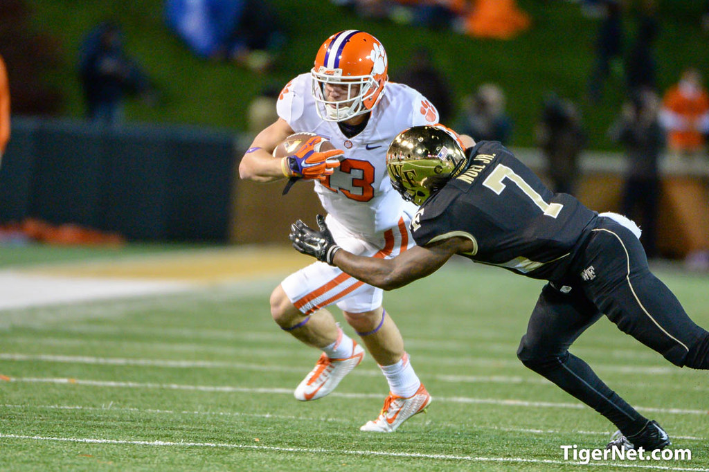 Clemson Football Photo of Adam Humphries and Wake Forest