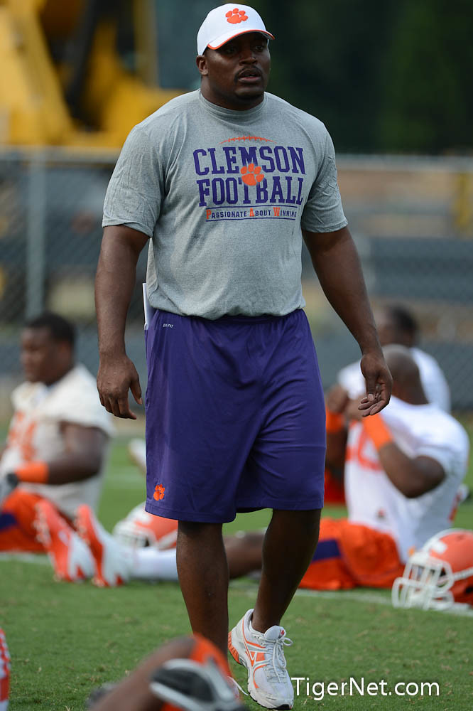 Clemson Football Photo of Keith Adams and practice