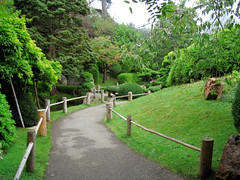 Garden path leading past bonsai trees • <a style="font-size:0.8em;" href="http://www.flickr.com/photos/34843984@N07/14925805014/" target="_blank">View on Flickr</a>