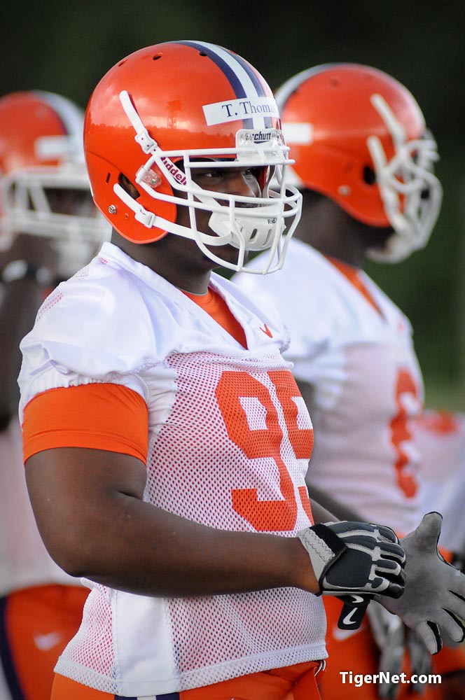 Clemson Football Photo of fallcamp and practice and Tra Thomas