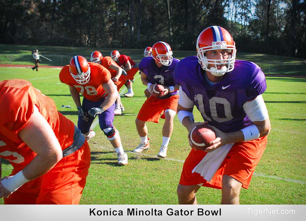 Clemson Football Photo of Bowl Game and Cullen Harper and gatorbowl and Willy Korn and nebraska
