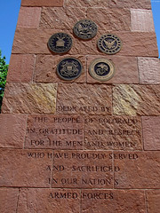 Armed Forces Memorial Obelisk closeup • <a style="font-size:0.8em;" href="http://www.flickr.com/photos/34843984@N07/15520636096/" target="_blank">View on Flickr</a>