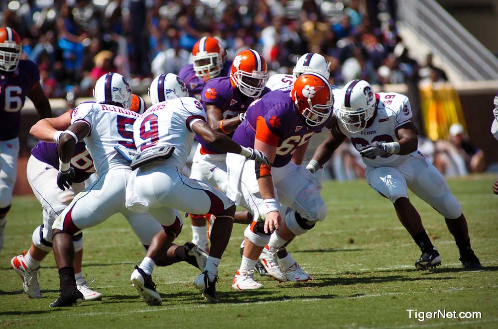 Clemson Football Photo of Aaron Kelly and SC State and Thomas Austin