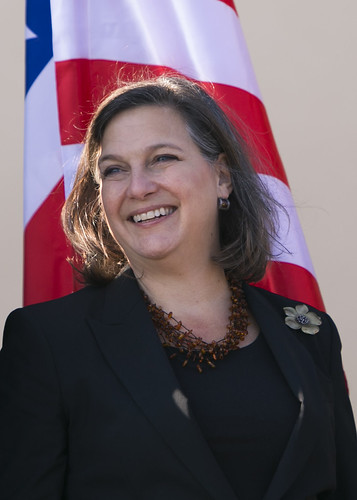 Assistant Secretary of State Victoria Nuland at a Ukrainian State Border Guard Service (SBGS) Base in Kyiv, Oct. 8, 2014