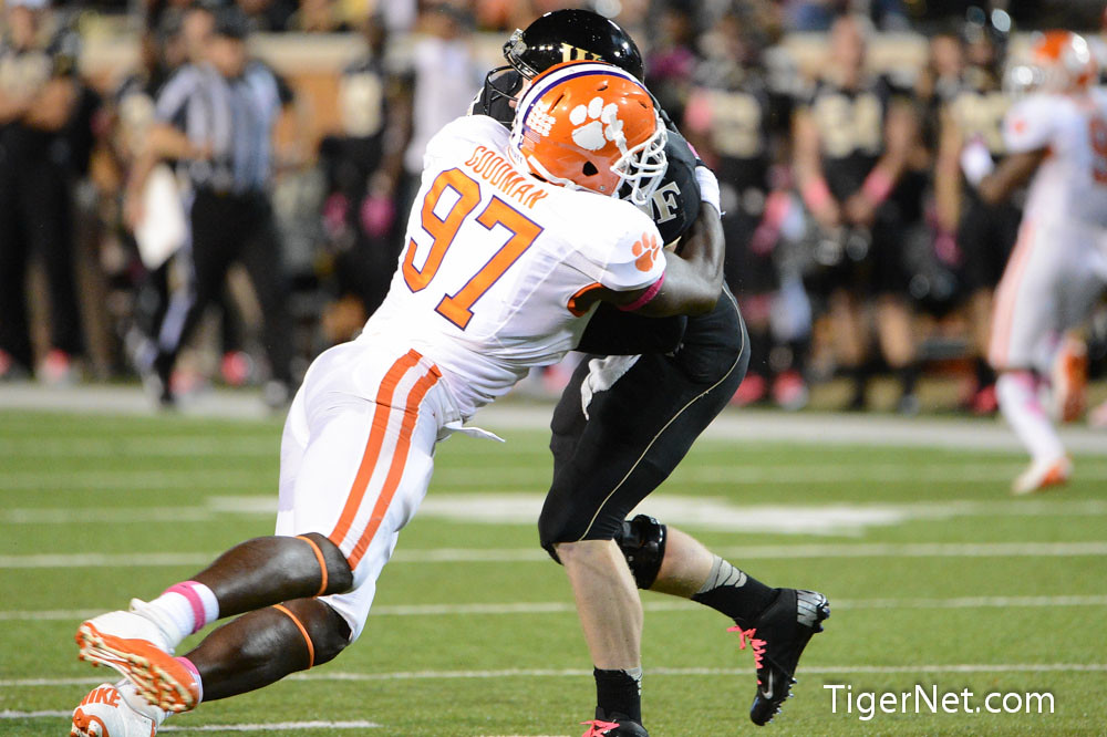 Clemson Football Photo of Malliciah Goodman and Wake Forest