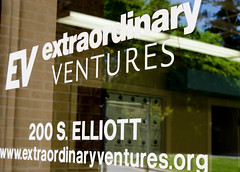 Extraordinary Ventures- Door sign • <a style="font-size:0.8em;" href="http://www.flickr.com/photos/66830585@N07/15588483650/" target="_blank">View on Flickr</a>