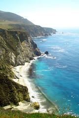 Sheer Cliffs on California Coast (Green Ocean water below) • <a style="font-size:0.8em;" href="http://www.flickr.com/photos/34843984@N07/14925412294/" target="_blank">View on Flickr</a>