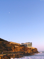 Moon high above Cliff House Restaurant • <a style="font-size:0.8em;" href="http://www.flickr.com/photos/34843984@N07/15360504288/" target="_blank">View on Flickr</a>