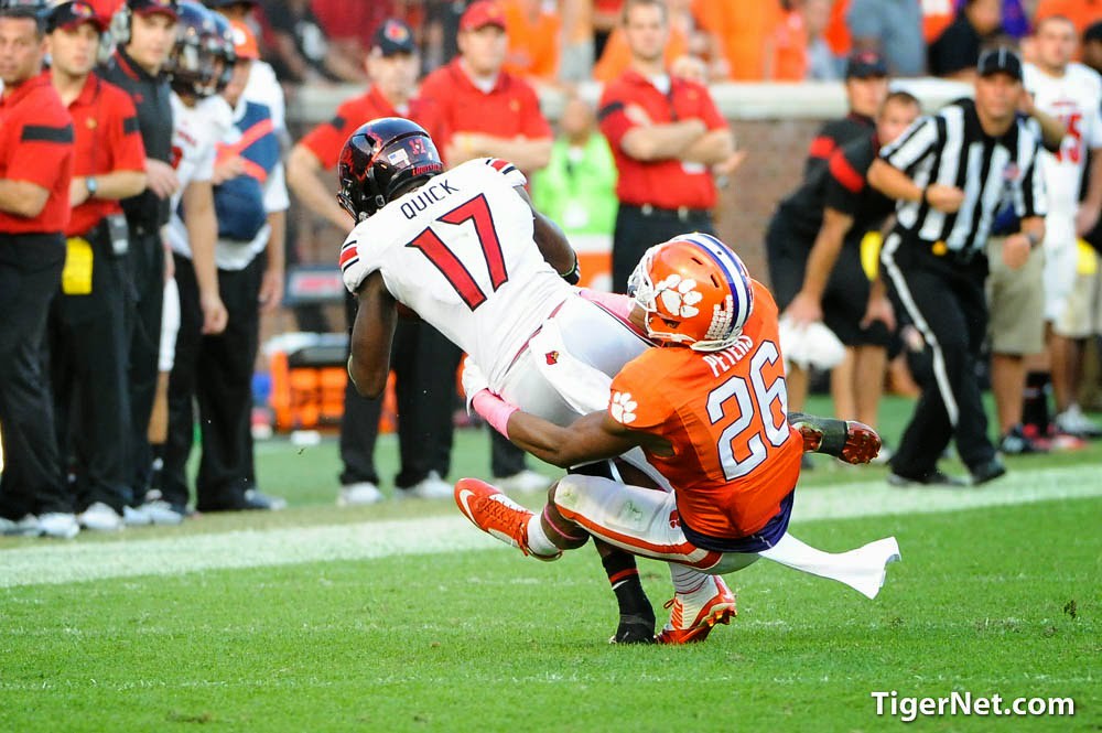 Clemson Football Photo of Garry Peters and Louisville