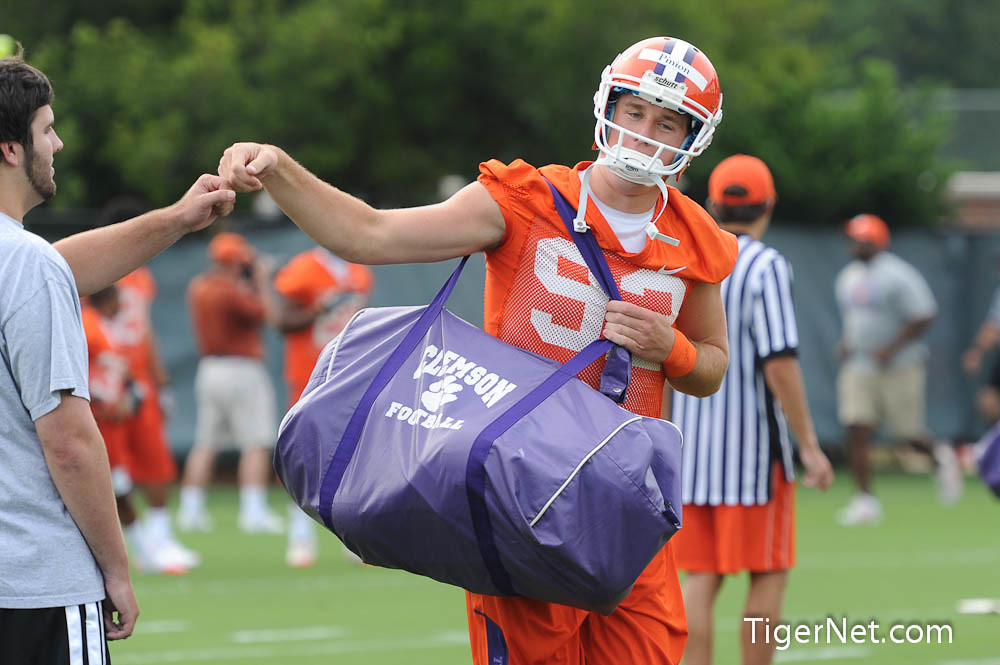 Clemson Football Photo of Bradley Pinion and practice