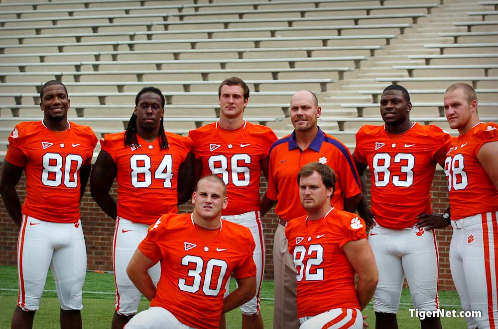 Clemson Football Photo of Brandon Ford and Chad Diehl and Dwayne Allen and photoshoot and teamphotos