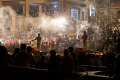 Puja ceremony on the Ganges River