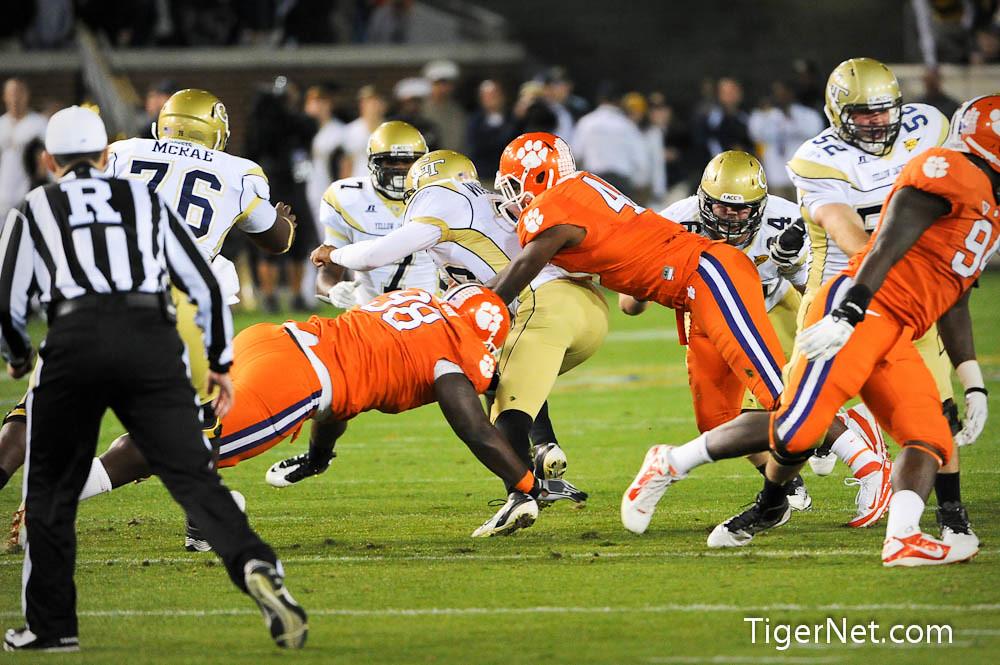 Clemson Football Photo of Andre Branch and Brandon Thompson and Georgia Tech