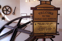Cable Car Museum welcome sign • <a style="font-size:0.8em;" href="http://www.flickr.com/photos/34843984@N07/15522832616/" target="_blank">View on Flickr</a>