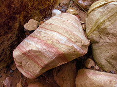Pink & white layered sandstone rock • <a style="font-size:0.8em;" href="http://www.flickr.com/photos/34843984@N07/15546812965/" target="_blank">View on Flickr</a>