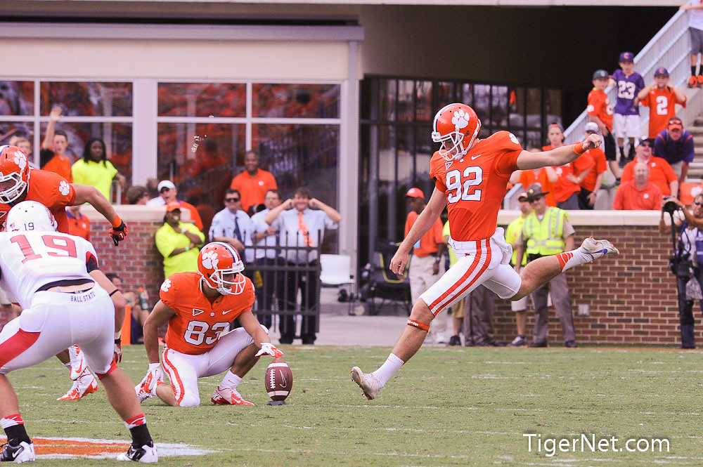 Clemson Football Photo of ballstate and Bradley Pinion and Daniel Rodriguez