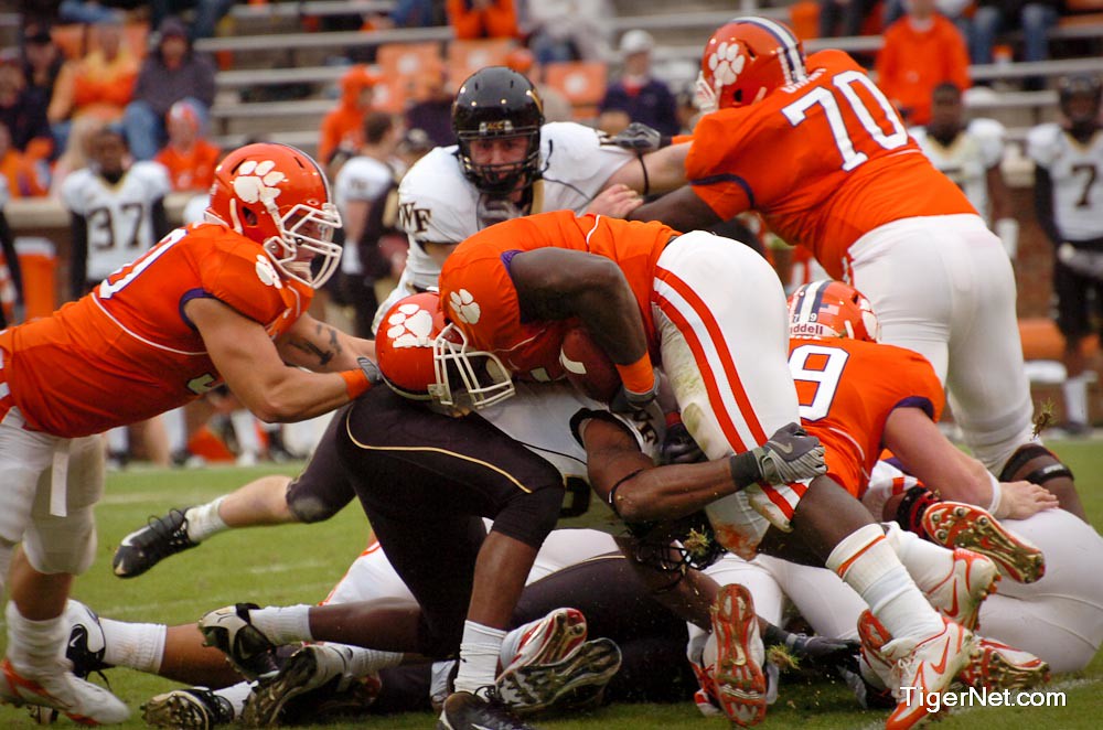 Clemson Football Photo of Rendrick Taylor and Wake Forest