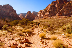 Rocky desert path leading deeper into Red Rocks • <a style="font-size:0.8em;" href="http://www.flickr.com/photos/34843984@N07/15360804117/" target="_blank">View on Flickr</a>