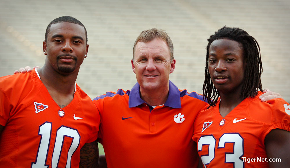Clemson Football Photo of Andre Ellington and Chad Morris and photoshoot and Tajh Boyd and teamphotos