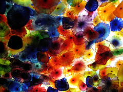 Stained-Glass flowers on the ceiling zoom • <a style="font-size:0.8em;" href="http://www.flickr.com/photos/34843984@N07/14925923334/" target="_blank">View on Flickr</a>