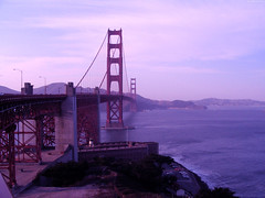 Golden Gate Bridge spanning bay & Fort Point Light below • <a style="font-size:0.8em;" href="http://www.flickr.com/photos/34843984@N07/15361013710/" target="_blank">View on Flickr</a>
