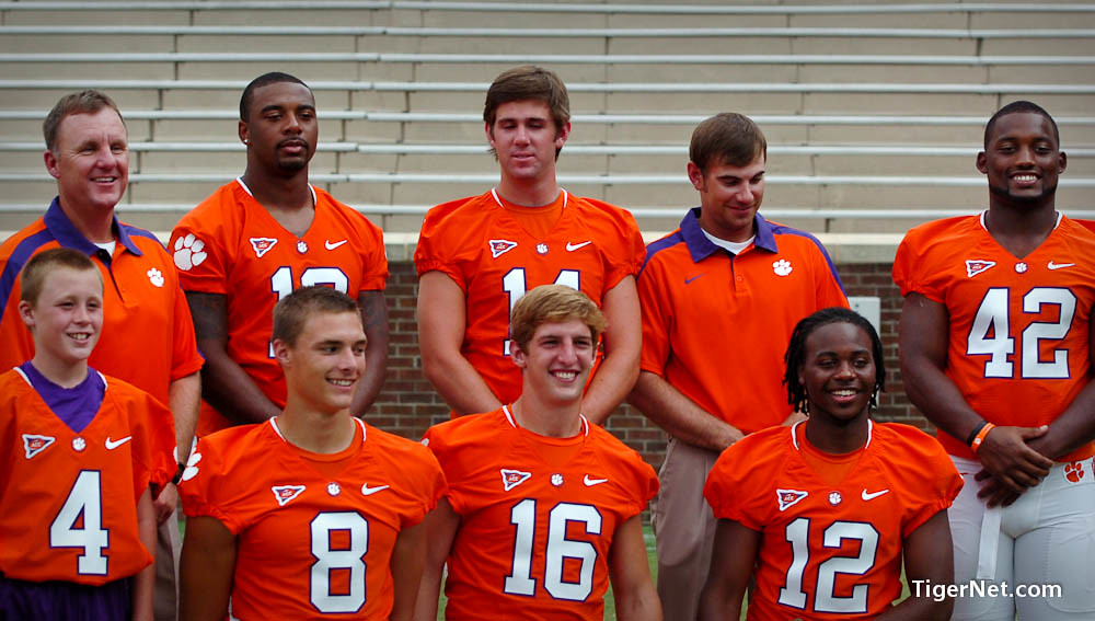 Clemson Football Photo of Cole Stoudt and Morgan Roberts and photoshoot and Tajh Boyd and teamphotos and Tony McNeal