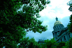 Dreamy Clouds & Glistening Gold Dome of Colorado State Capitol • <a style="font-size:0.8em;" href="http://www.flickr.com/photos/34843984@N07/15540985522/" target="_blank">View on Flickr</a>