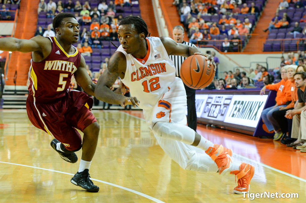 Clemson Basketball Photo of winthrop and Rod Hall