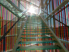Sun Streaming over Glass Staircase • <a style="font-size:0.8em;" href="http://www.flickr.com/photos/34843984@N07/15516277956/" target="_blank">View on Flickr</a>