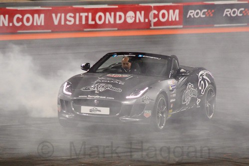 Terry Grant shows off his skills at The Race of Champions, Olympic Stadium, London, November 2015