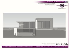 Massing section for contemporary dwelling