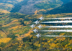 September 28, 2015 - The U.S. Air Force Thunderbirds fly over Telluride and its fall colors. (USAF Thunderbirds)