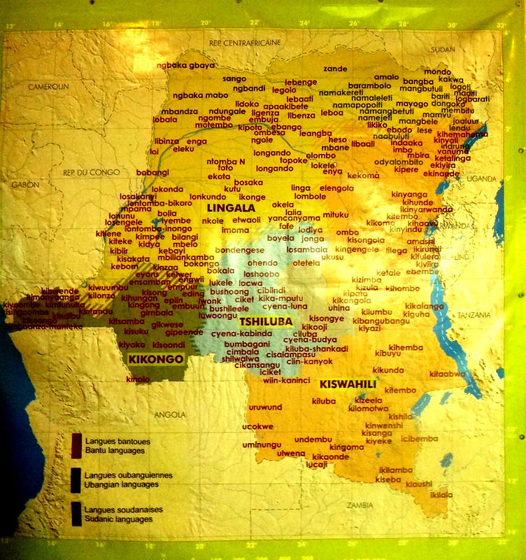 Mapa de las lenguas habladas en el Congo; museo Nacional.   Kinshasa. RD Congo<br/>© <a href="https://flickr.com/people/13745780@N05" target="_blank" rel="nofollow">13745780@N05</a> (<a href="https://flickr.com/photo.gne?id=30344422921" target="_blank" rel="nofollow">Flickr</a>)