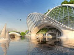 Проект плавающих островов Aequorea от Vincent Callebaut Architectures
