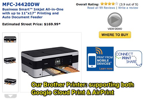bule hvede enkelt Moving at the Speed of Creativity | Google Cloud Print Offline with Brother  MFC-J4420DW