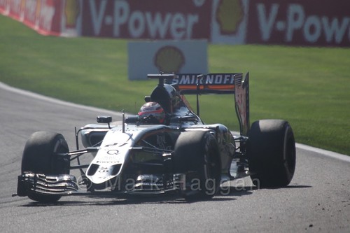 Nico Hulkenberg in Free Practice 1 for the 2015 Belgium Grand Prix