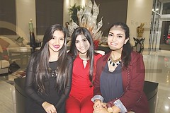 6 Andrea López, Daniela López y Fabiola de Alba.