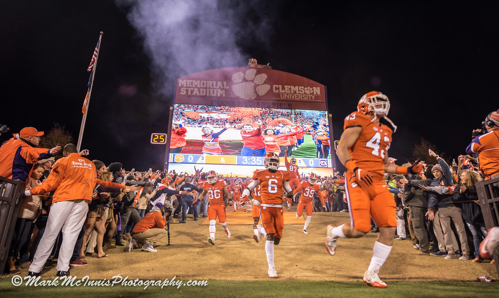 Clemson Football Photo of South Carolina and Mark McInnis Photography