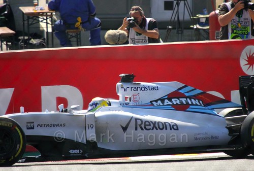 Felipe Massa in Free Practice 3 for the 2015 Belgium Grand Prix