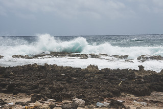 Crashing Waves on the Bonaire Shore