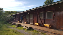 Our cabin, last door on the left, featured two sets of bunk beds!