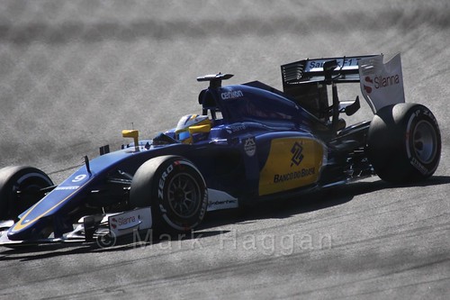 Marcus Ericsson in Free Practice 3 at the 2015 Belgian Grand Prix